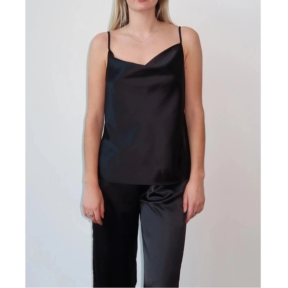 Brunette The Label Carrie Black Cami with Cowl Neck, NWT - Picture 1 of 8